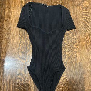 NWT ZARA Black Bodysuit US Small